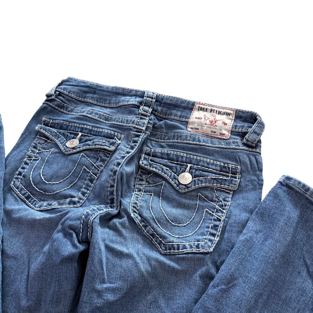 True Religion Jennie Curvy Jeans Women’s 27 Mid Rise Skinny Blue Y2K Denim